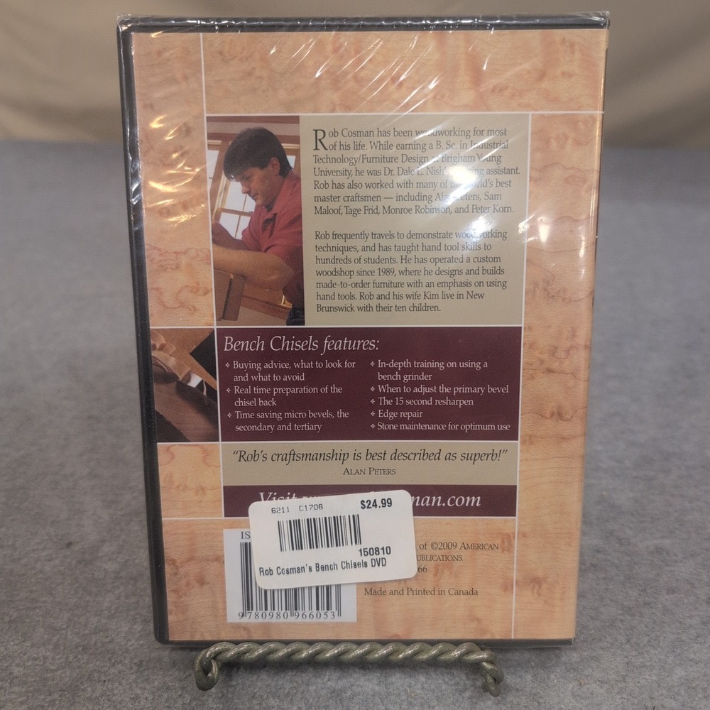 Rob Cosman Technique Series 9 Bench Chisels Woodworking Instruction DVD 2009 - Picture 2 of 2